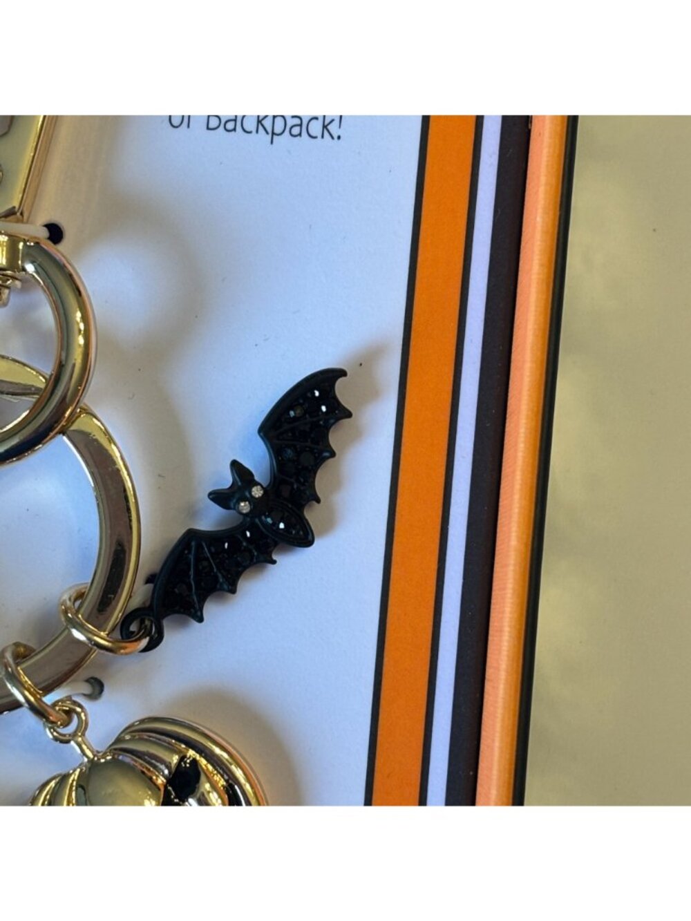 True To Form Halloween Handbag Charm Pumpkin Spider Black Cat Ghost Keyring Clip - Picture 6 of 13